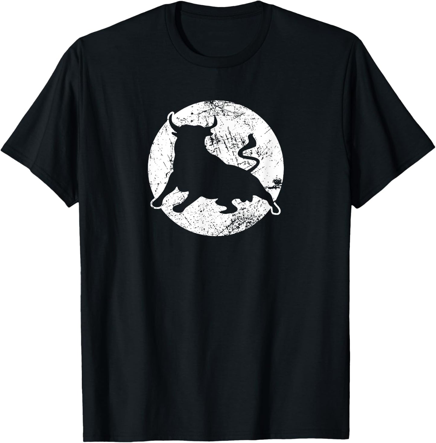 Spanish Toro Bull Distressed 6 T-Shirt - T-Shirt | Black