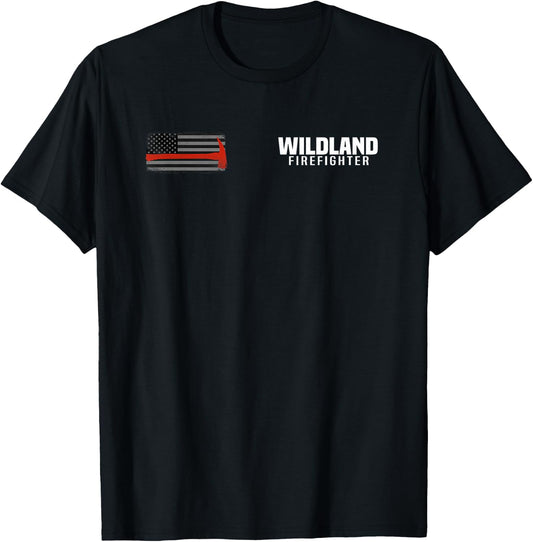 Wildland Fire Rescue Department Firefighters Firemen Uniform T-Shirt - T-Shirt | Black