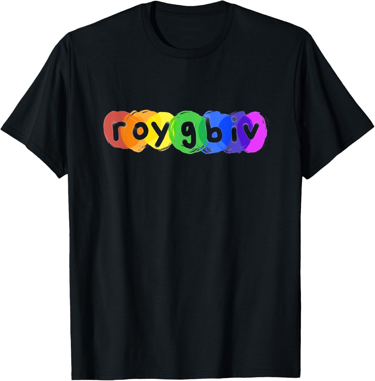 ROYGBIV Rainbow Paint T Shirt For Artist Art Student Teacher Men Women Kids T-Shirt - T-Shirt | Black
