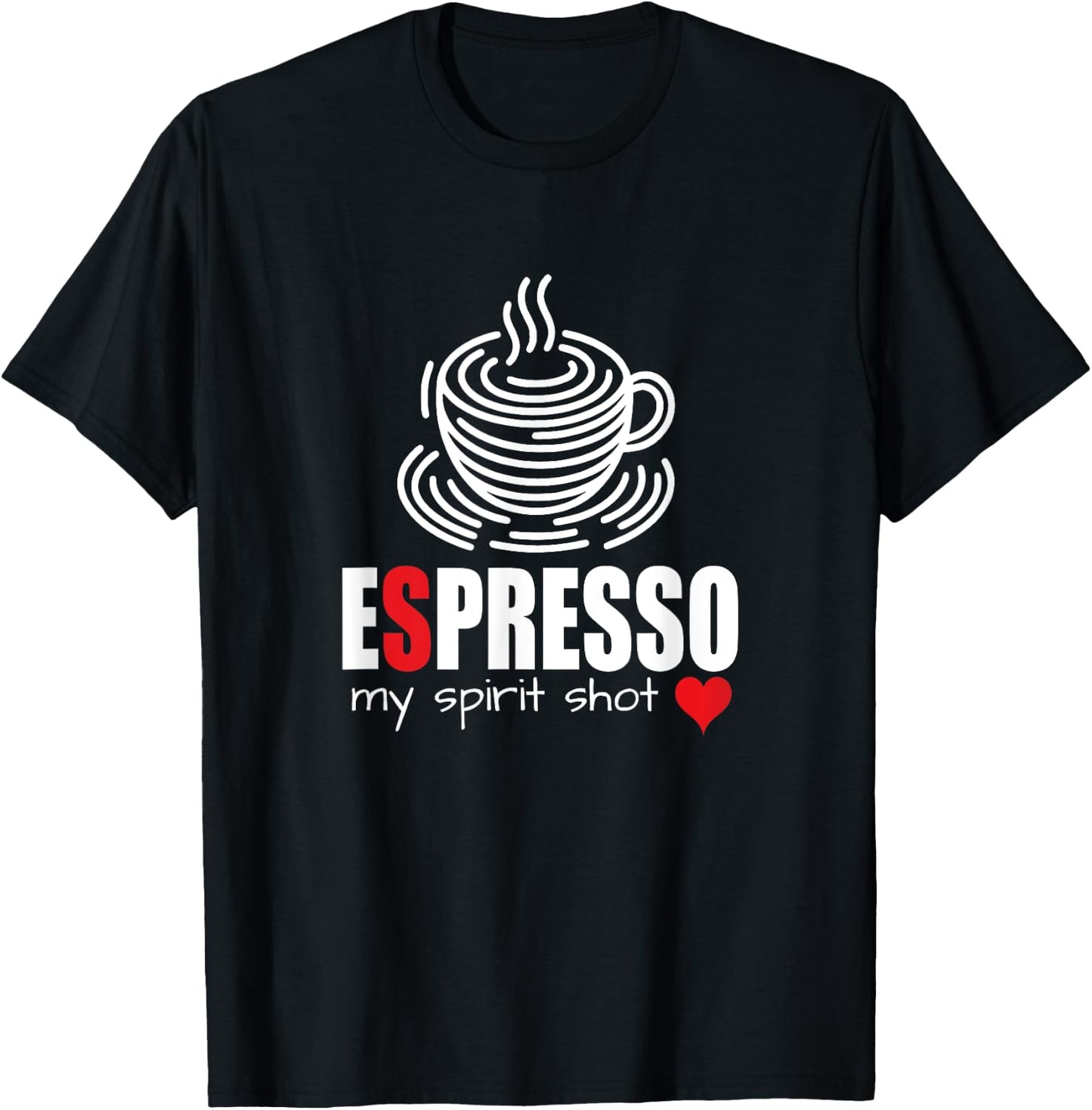 My Spirit Shot Espresso Coffee Lover Cappuccino Coffee Bar T-Shirt - T-Shirt | Black