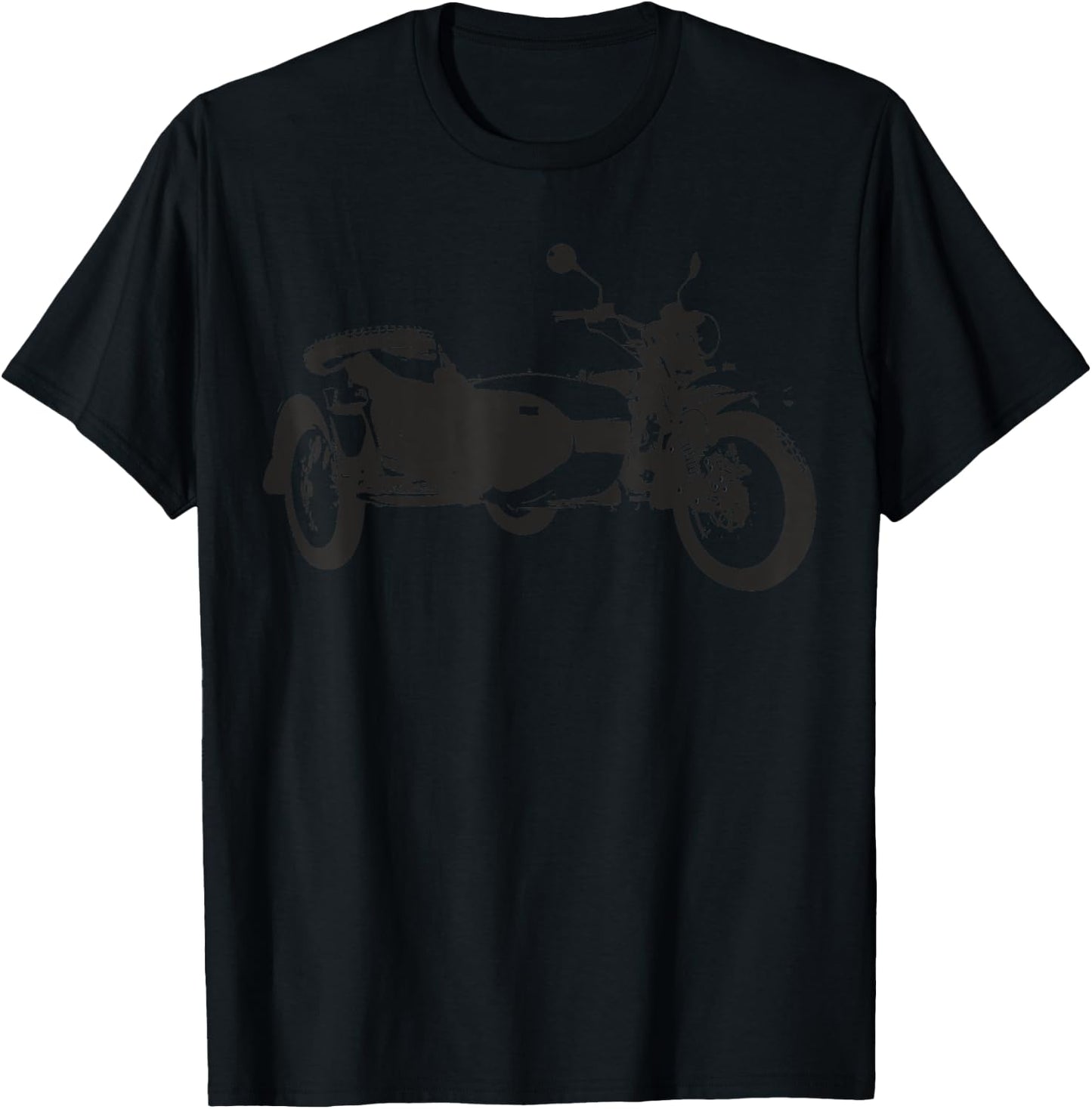 Sidecar Motorcycle | Vintage 3-Wheel Motorbike T-Shirt - T-Shirt | Black