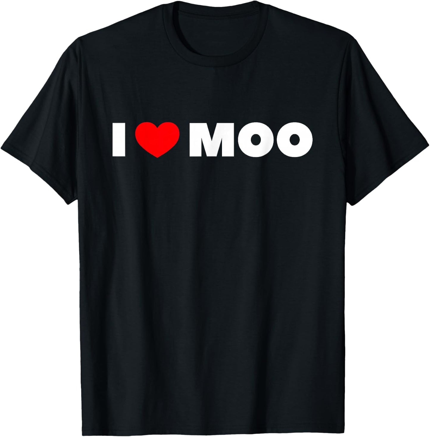 I Love Moo T-Shirt - T-Shirt | Black