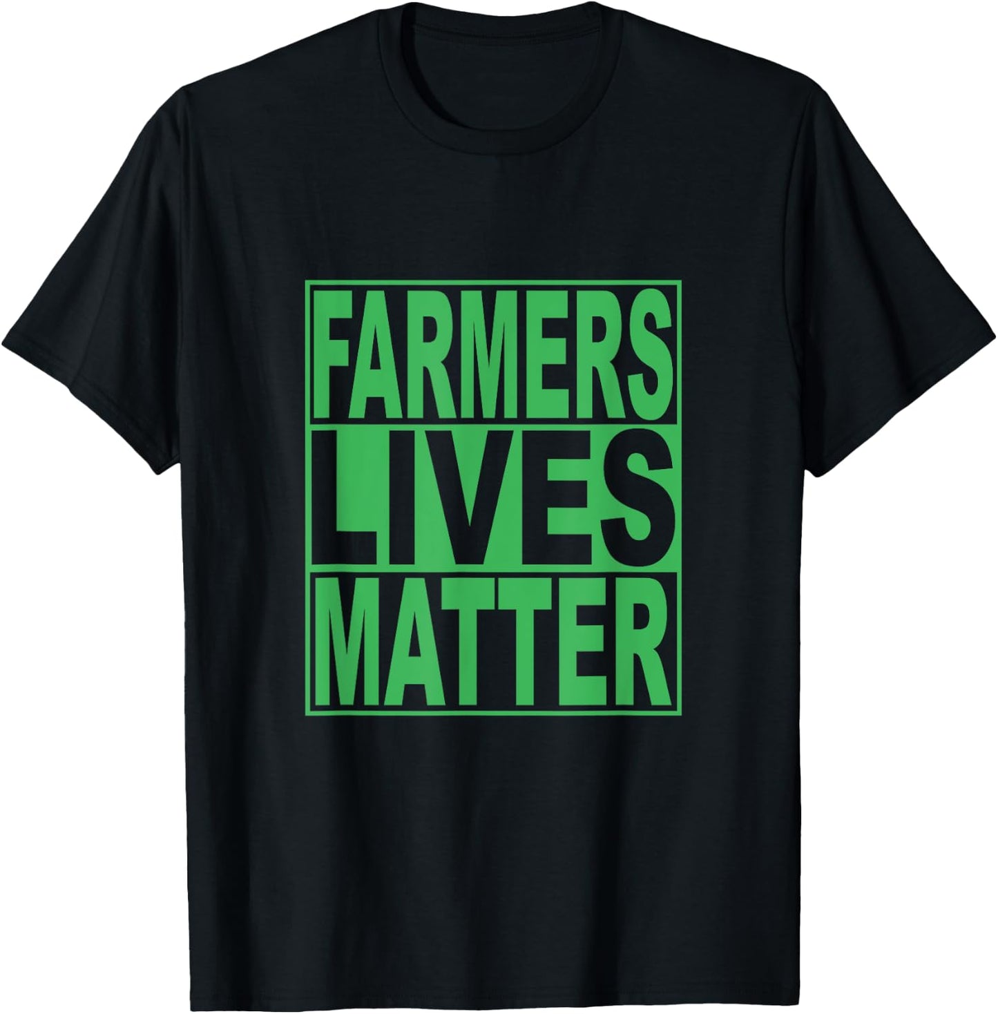 Farmers Lives Matters Fun Shirt Design T-Shirt - T-Shirt | Black