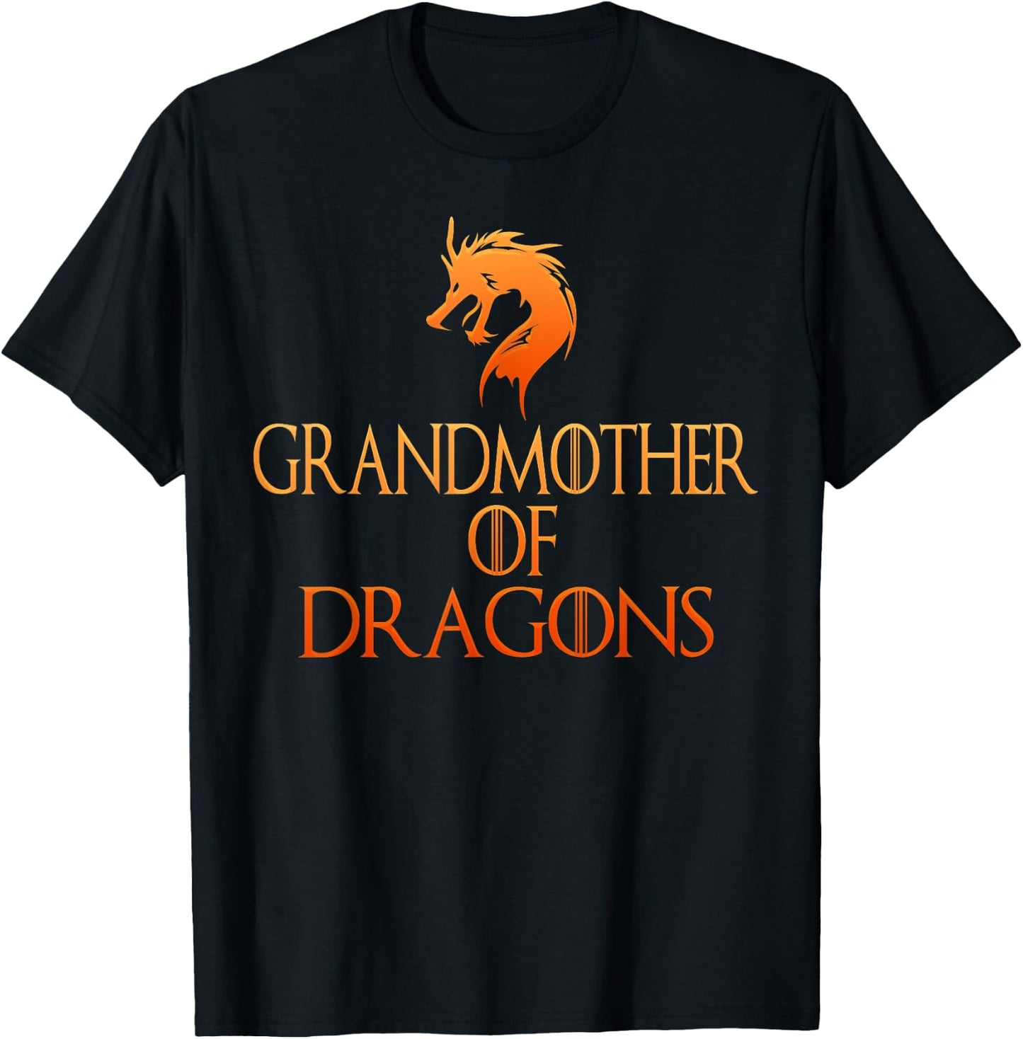 Grandmother Of Dragons T Shirt Funny Grandma Gift T-Shirt - T-Shirt | Black