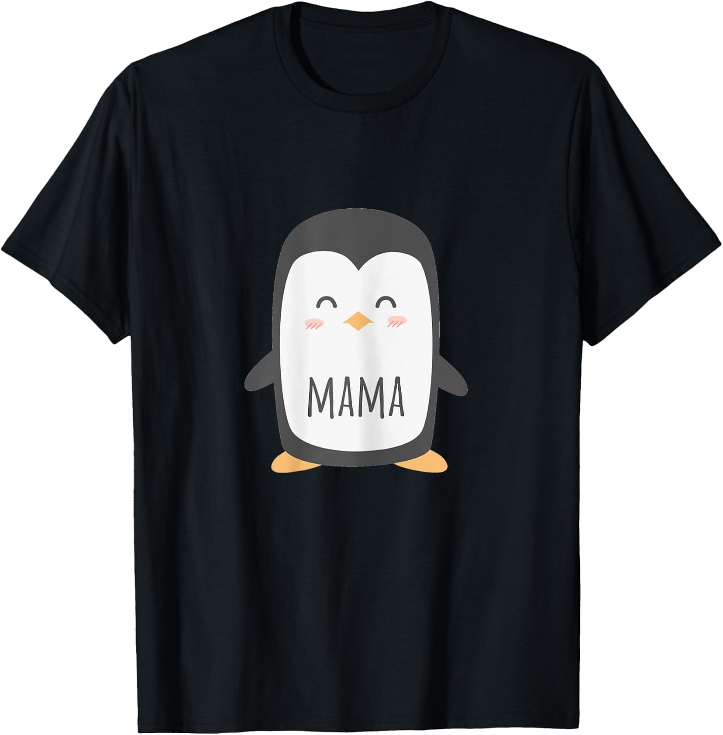 Penguin Mama - Funny & Cute Mom T-Shirt - T-Shirt | Black