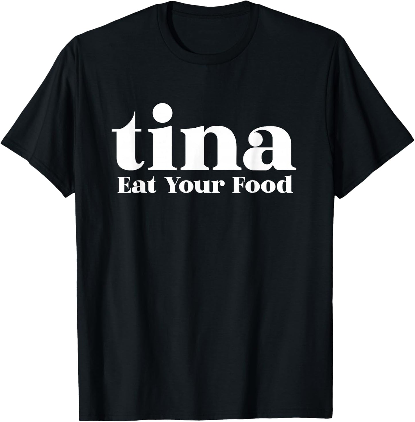 Eat Your Food Tina Llama Alpaca T-Shirt - T-Shirt | Black