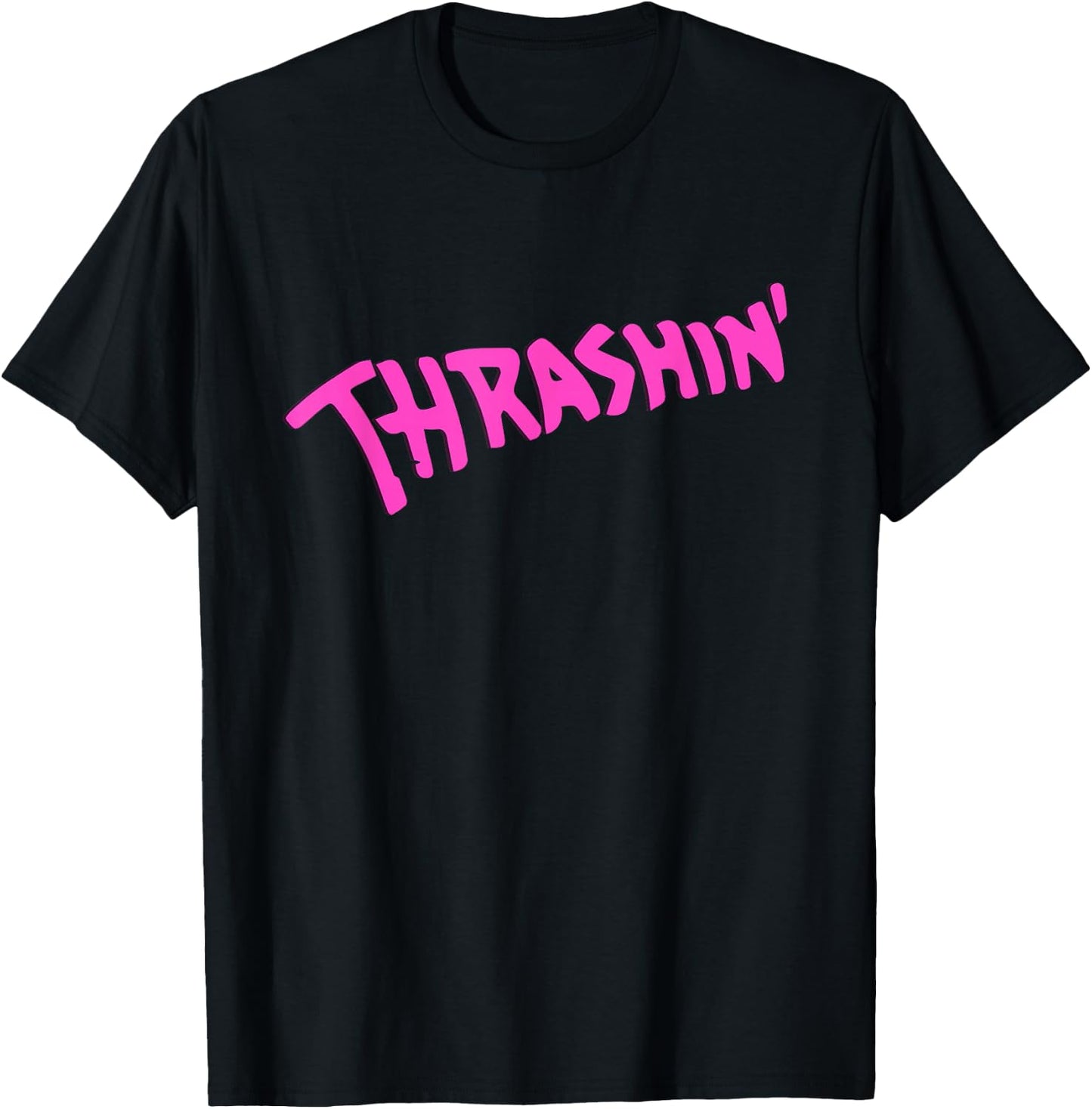 THRASHIN SHIRT | 80s Skater Skateboarding T-Shirt - T-Shirt | Black