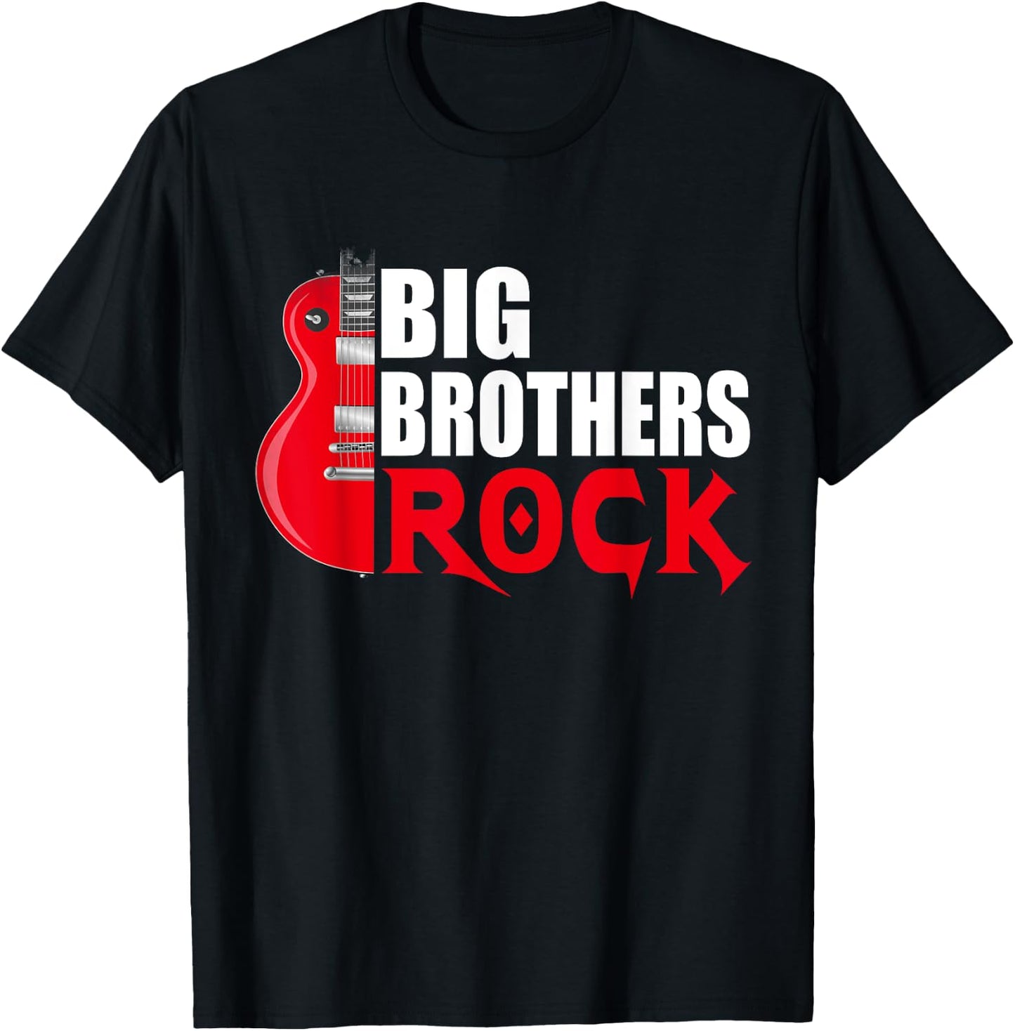 Big Brothers Rock Shirt Funny Older Brother Gift T-Shirt - T-Shirt | Black