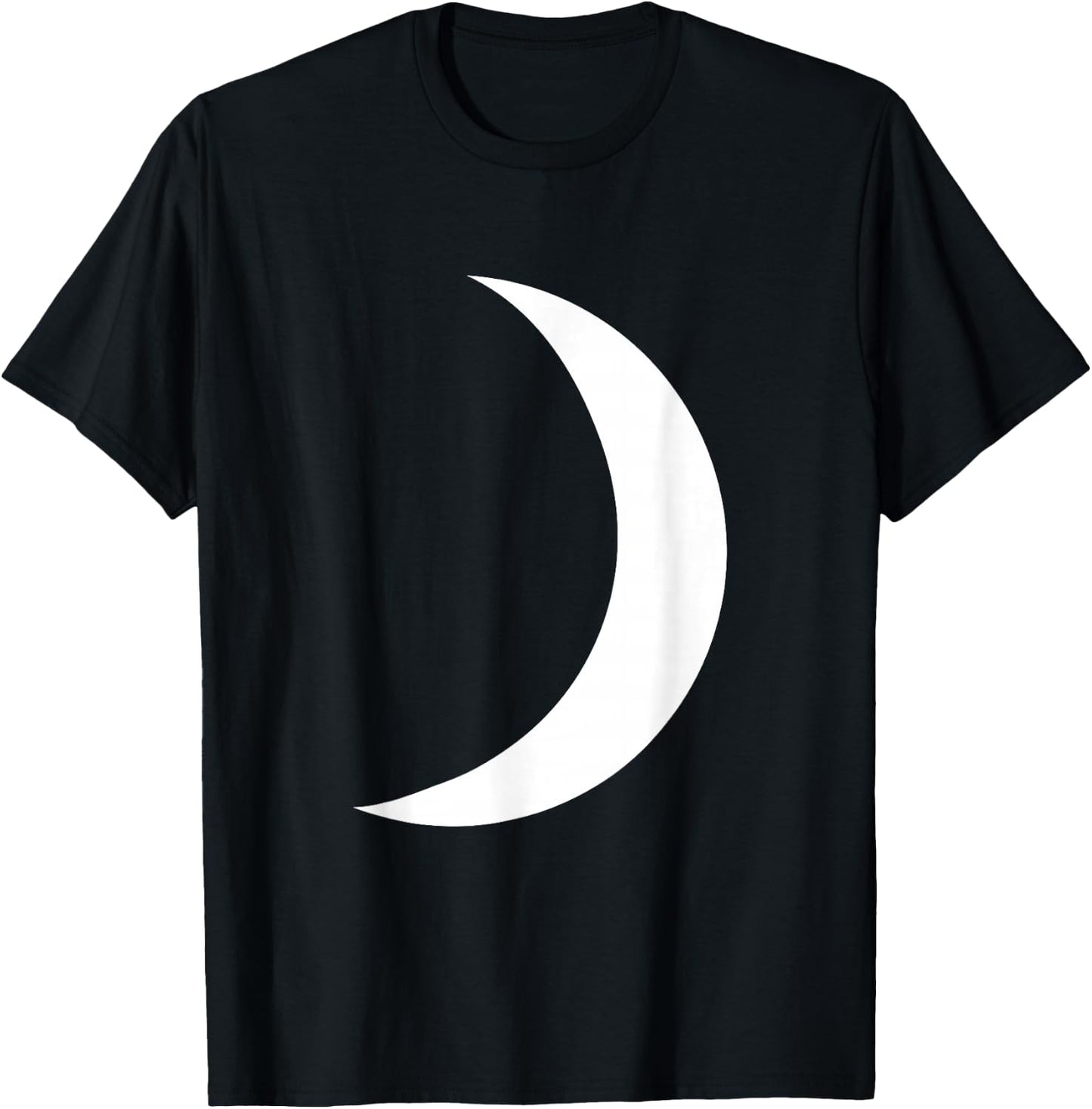 Cool Big White Crescent Moon Astronomy T-Shirt - T-Shirt | Black