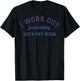 I Work Out Just Kidding Let's Get Pizza Ombre Mesh T-Shirt - T-Shirt | Black