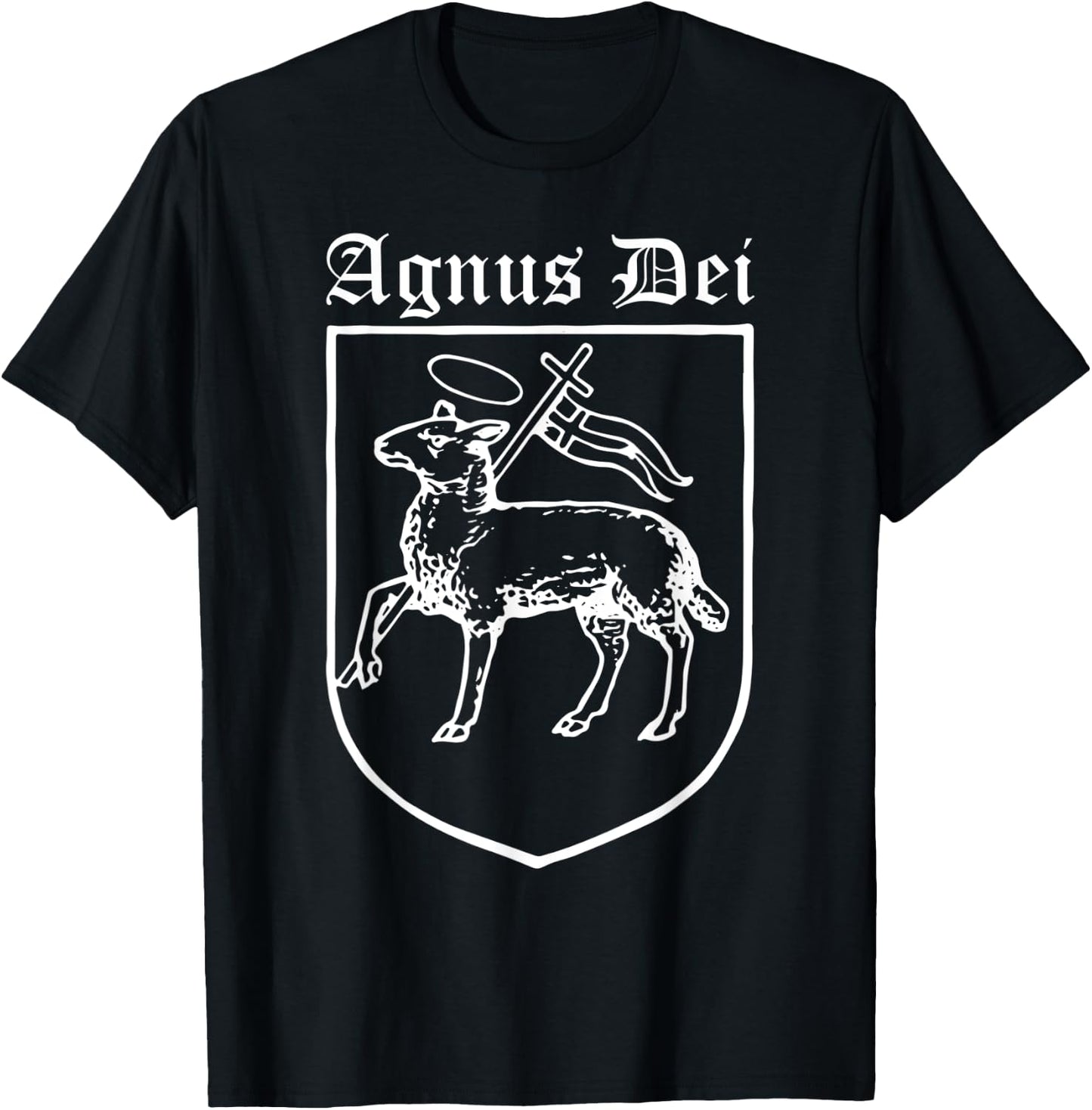 Agnus Dei Jesus Lamb of God Traditional Latin Mass Catholic T-Shirt - T-Shirt | Black