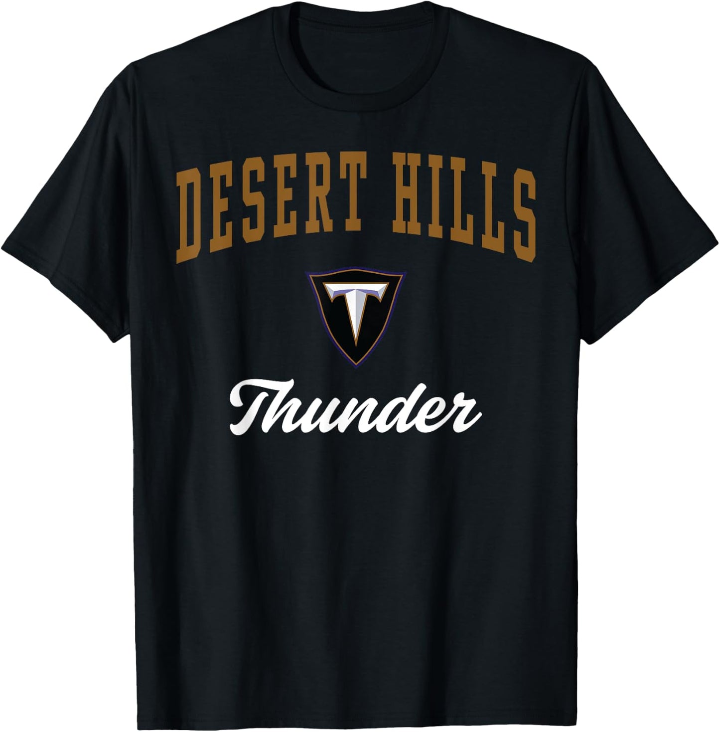 Desert Hills High School Thunder C3 T-Shirt - T-Shirt | Black