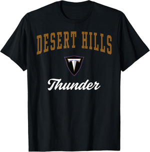 Desert Hills High School Thunder C3 T-Shirt - T-Shirt | Black