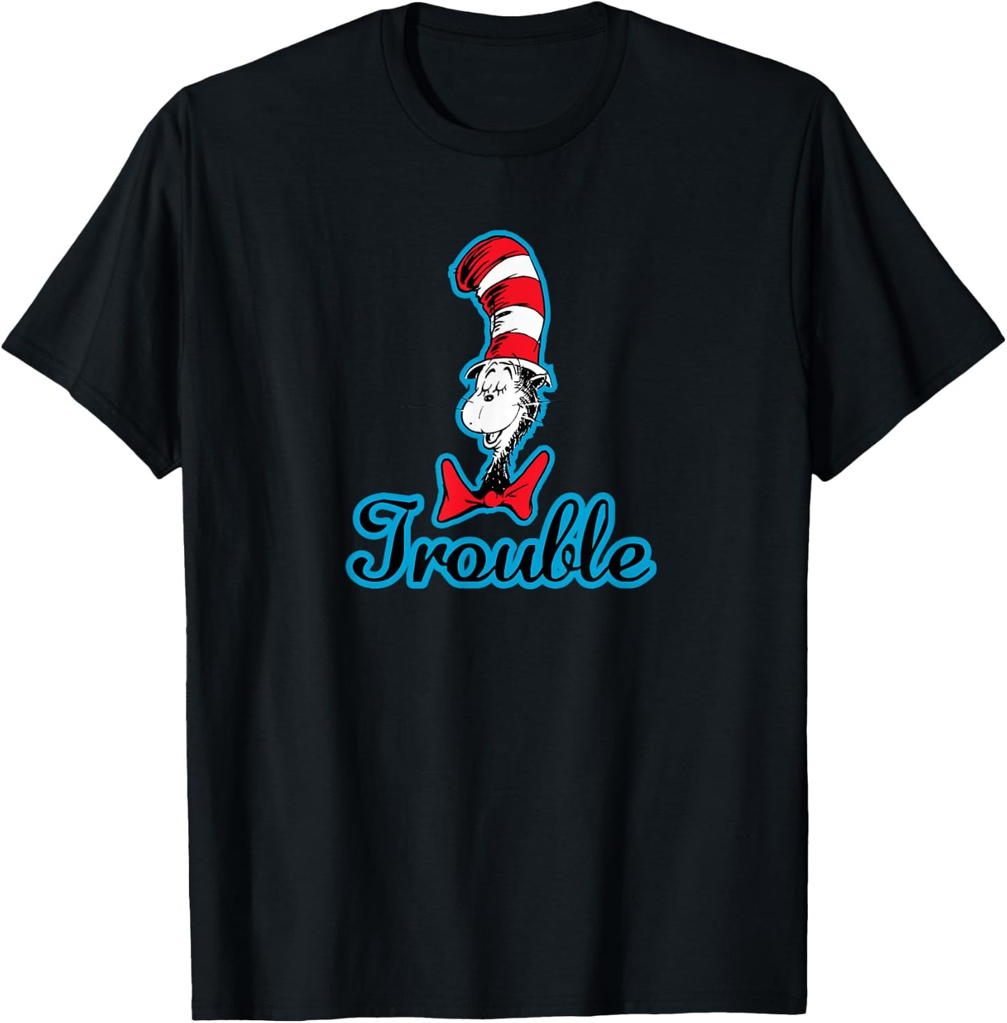 Dr. Seuss The Cat in the Hat Trouble T-Shirt - T-Shirt | Black