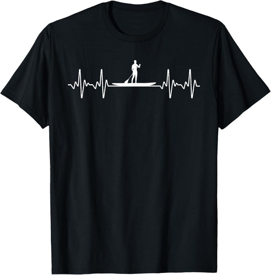Paddleboarding Art Women SUP Stand Up Paddle Board T-Shirt - T-Shirt | Black