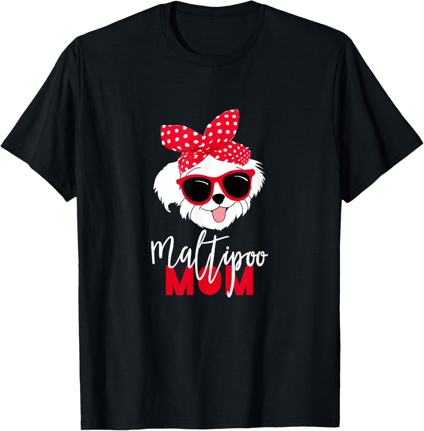 Dog Lovers T Shirt Maltipoo Mom Fur Mama Shirt Women Kids T-Shirt - T-Shirt | Black