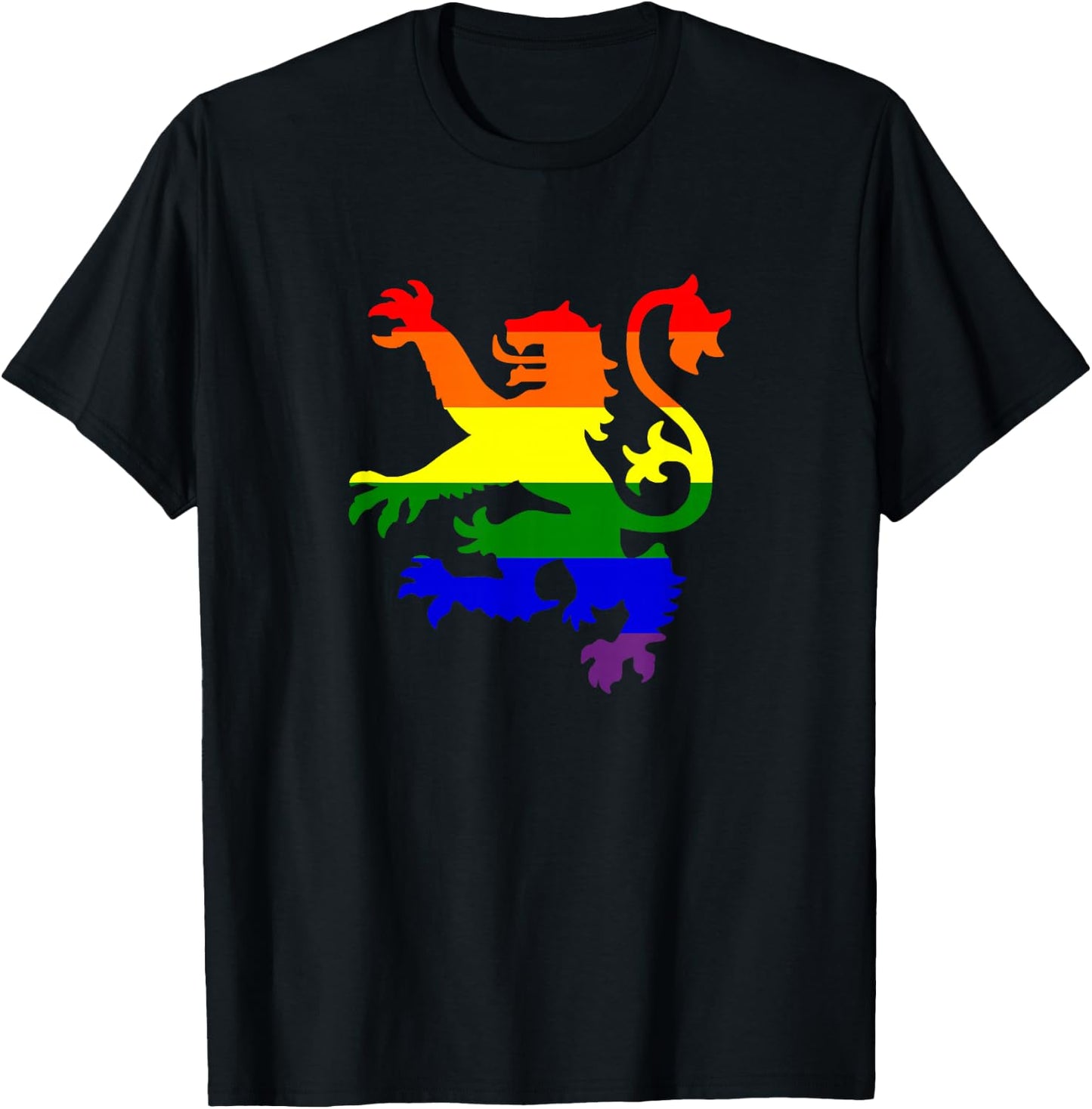 Scottish Lion Gay Pride T-Shirt - T-Shirt | Black