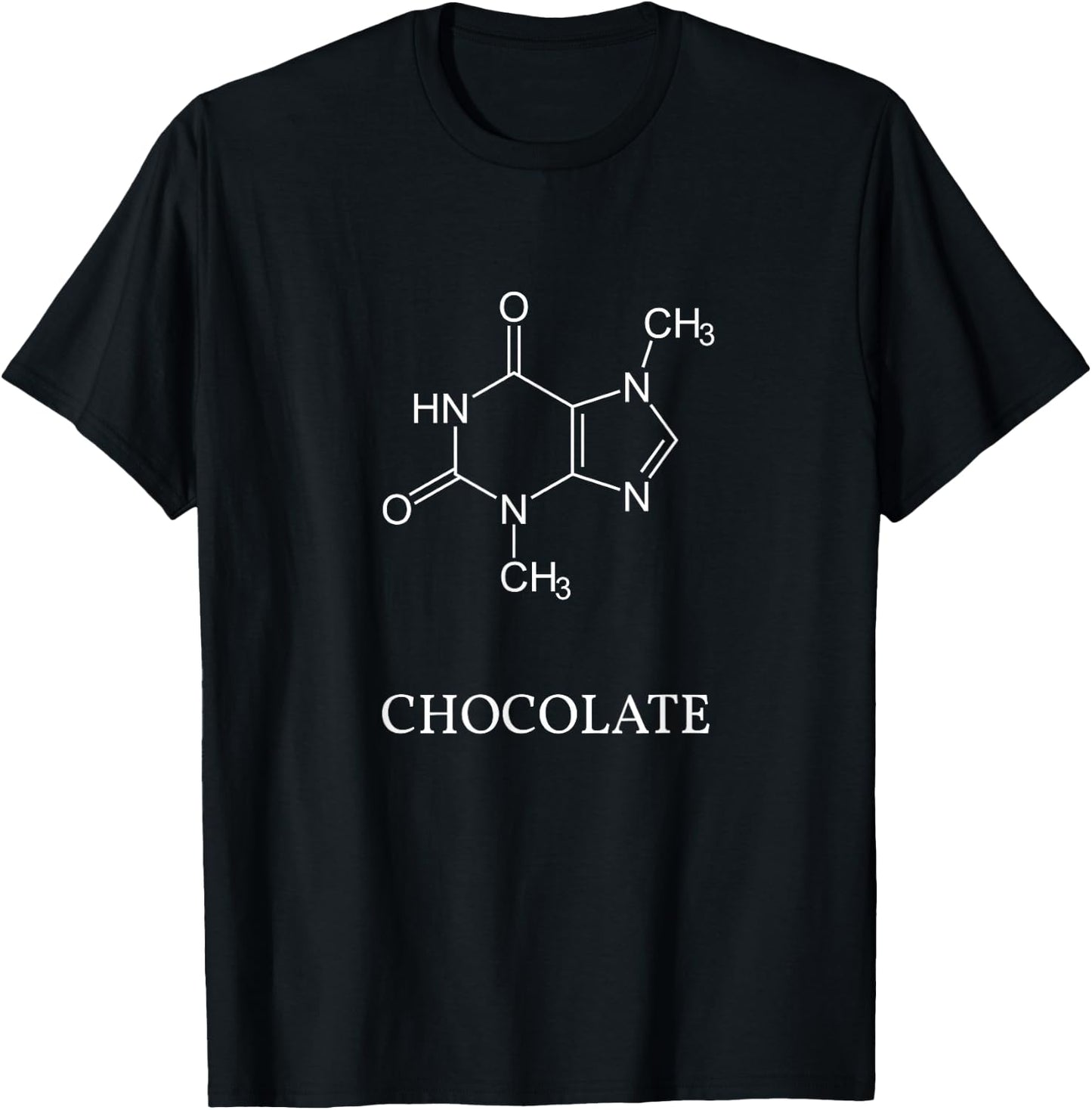 Chocolate Molecule Theobromine T-Shirt - T-Shirt | Black
