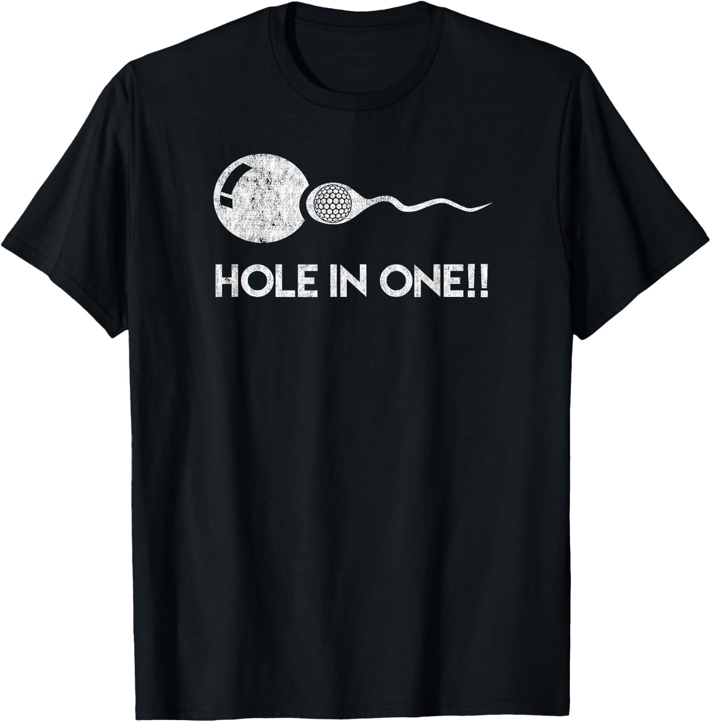 Hole In One!! Funny Golf Expectant Father Sports Shirt T-Shirt - T-Shirt | Black