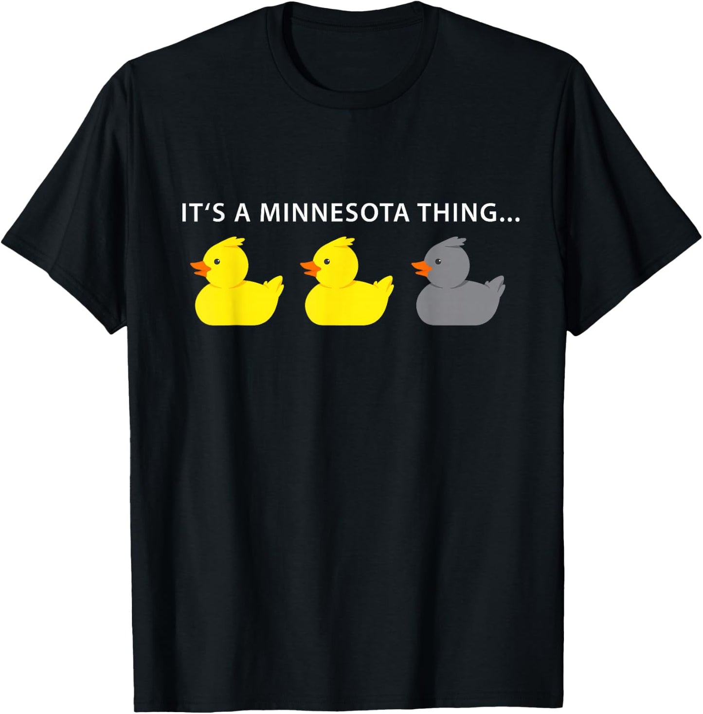 Duck Duck Gray Duck Minnesota Small T-Shirt - T-Shirt | Black