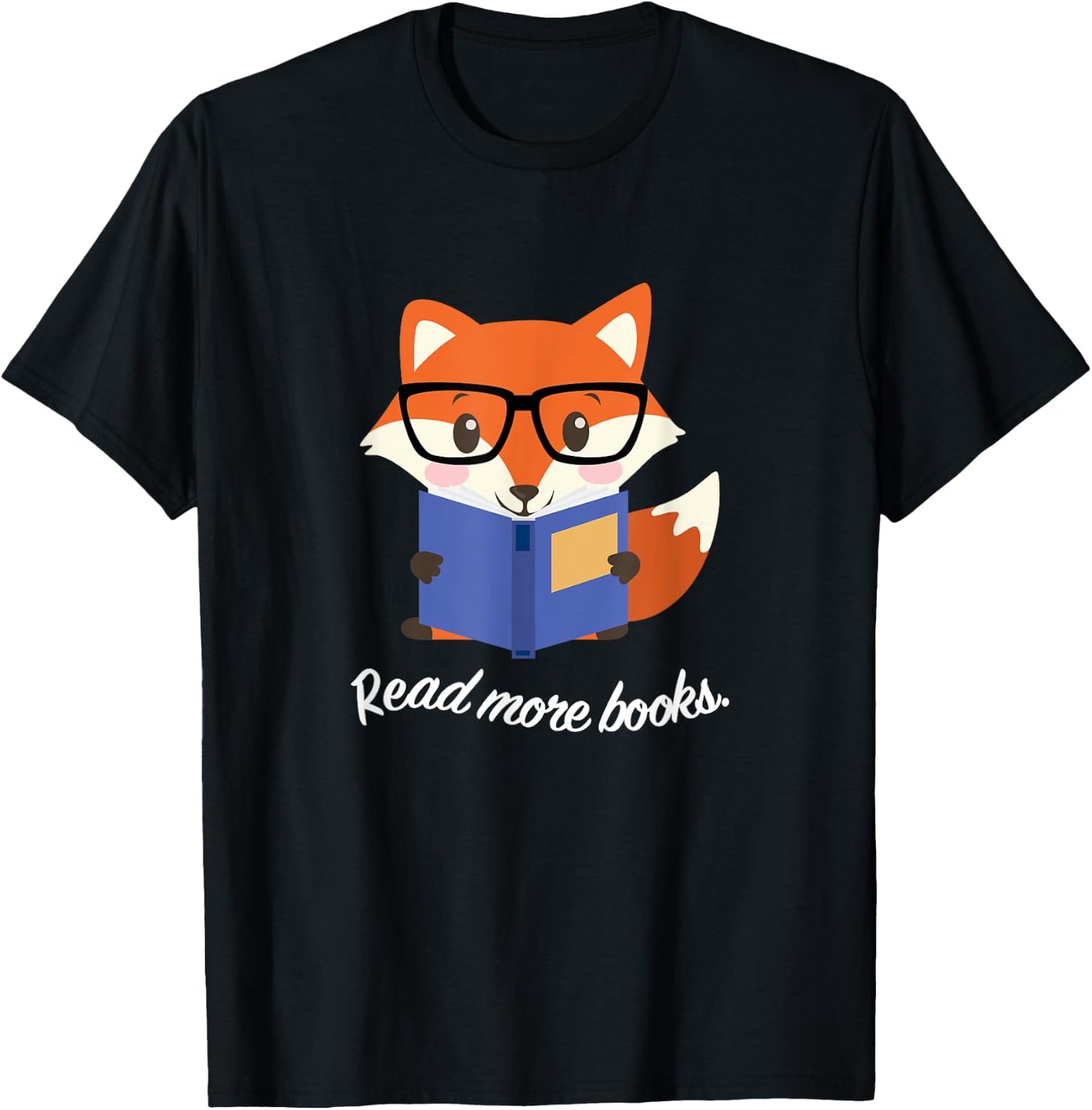 Bookish Fox Read More Books Kids Clothing T-Shirt - T-Shirt | Black