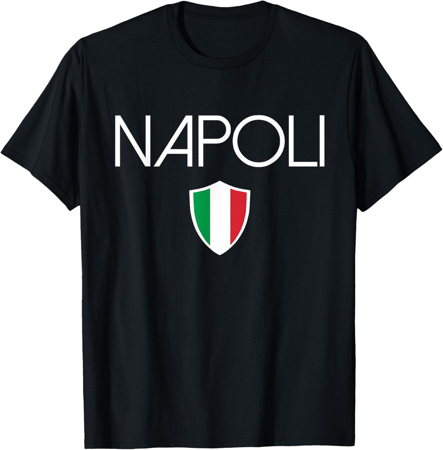 Napoli Italian Flag Naples Italy Soccer Souvenir T-Shirt - T-Shirt | Black