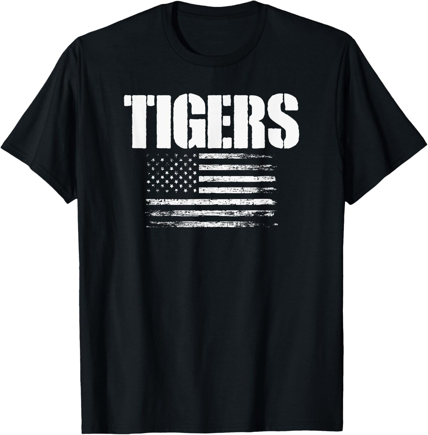 Wills Point Tigers USA Flag Pride T-Shirt - T-Shirt | Black