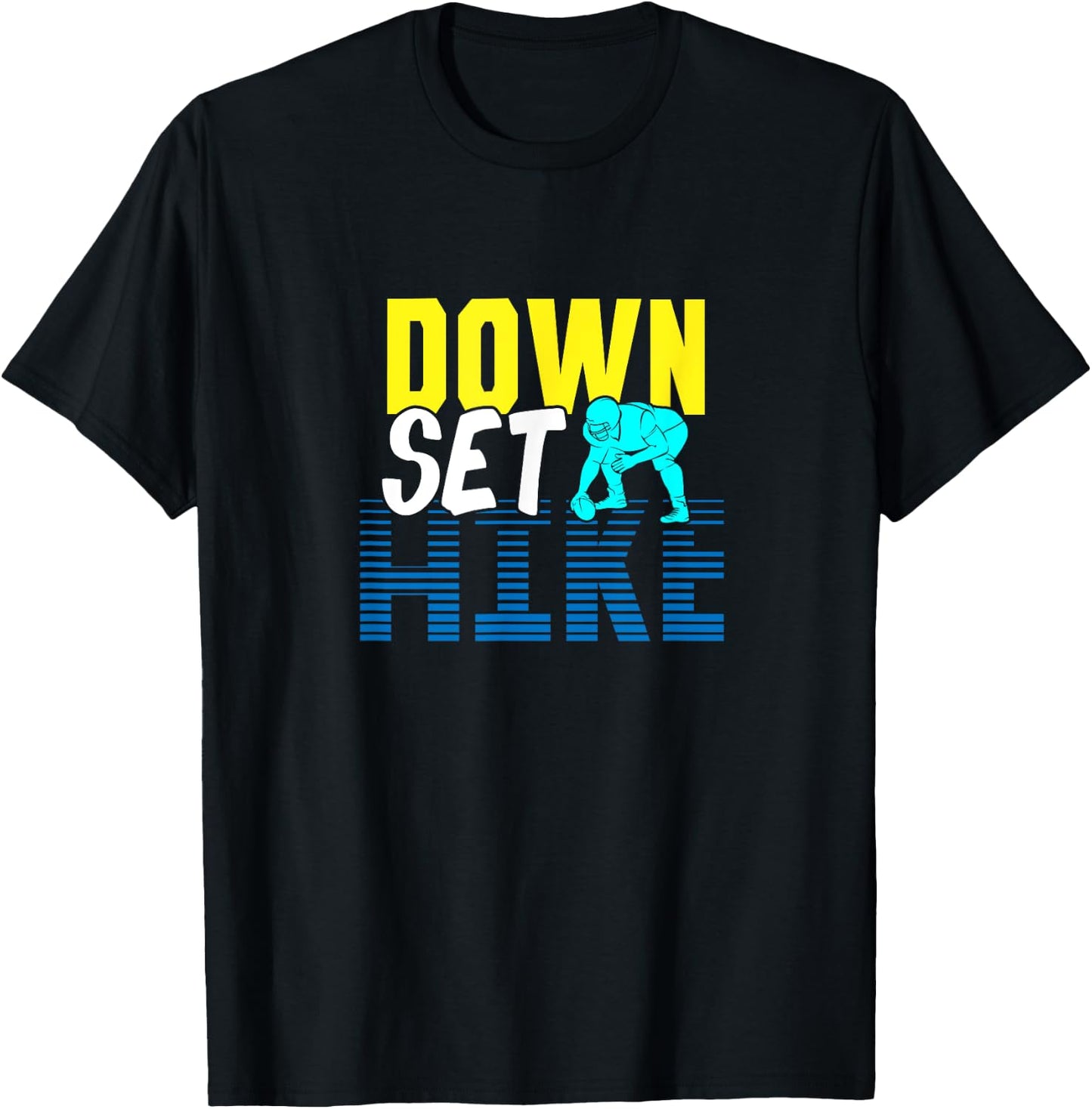 Down Set Hike Shirt | Football Center T Shirt T-Shirt - T-Shirt | Black
