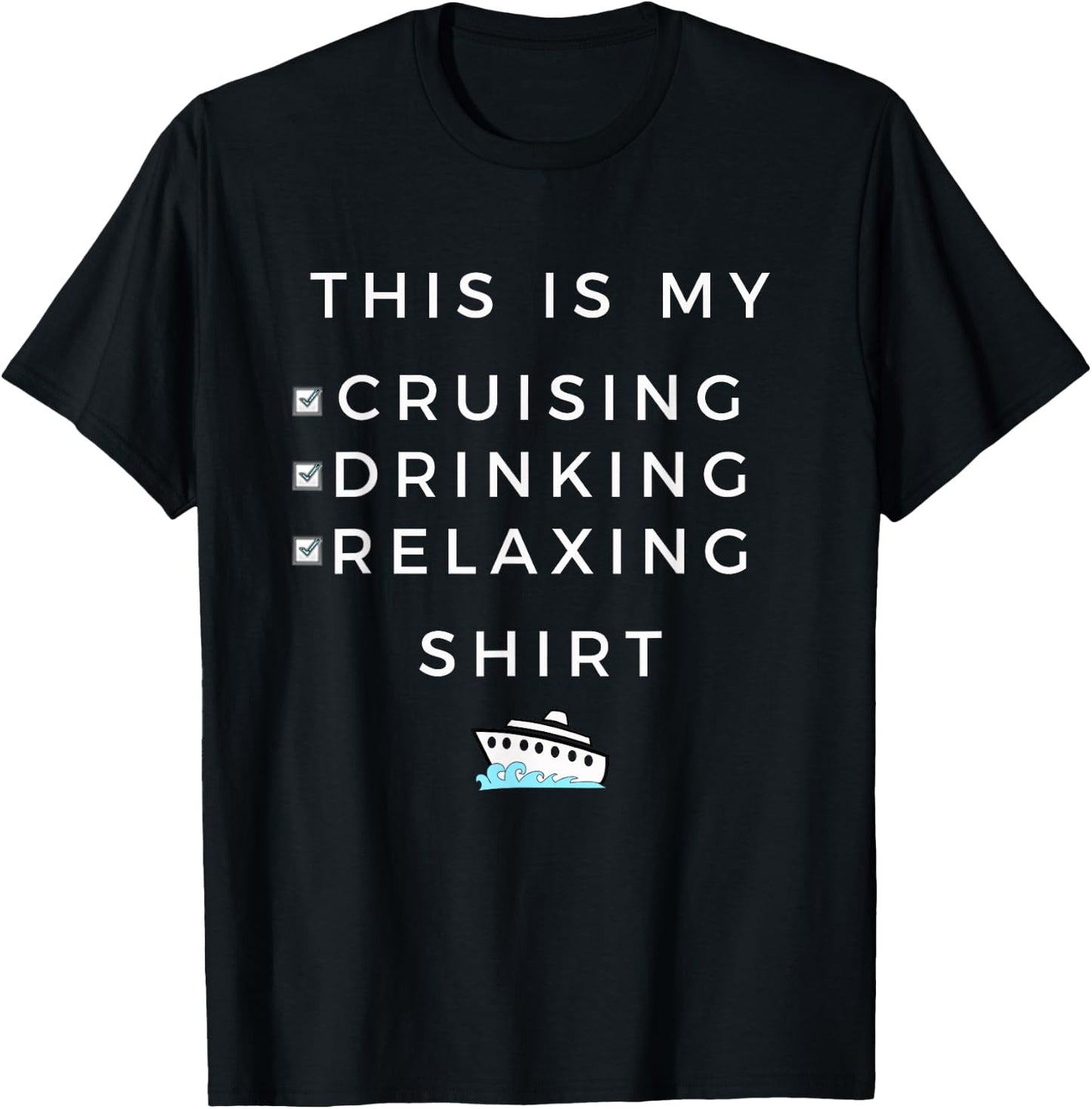 This is My Cruising Drinking - for Cruise Vacation T-Shirt - T-Shirt | Black