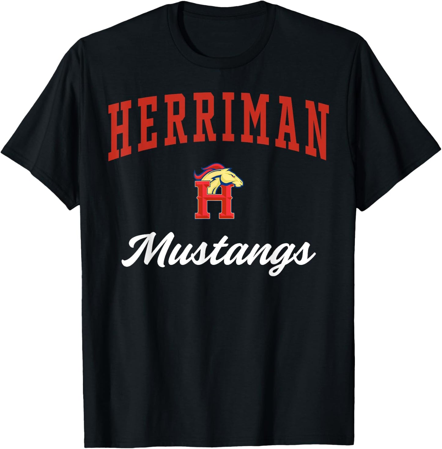 Herriman High School Mustangs C3 T-Shirt - T-Shirt | Black