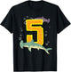 Hammerhead Shark Lovers 5 Year Old Kids Birthday T-Shirt - T-Shirt | Black