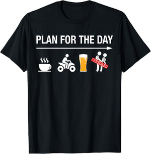Funny ATV Shirts Men Women Four Wheeling Coffee Quad Beer T-Shirt - T-Shirt | Black