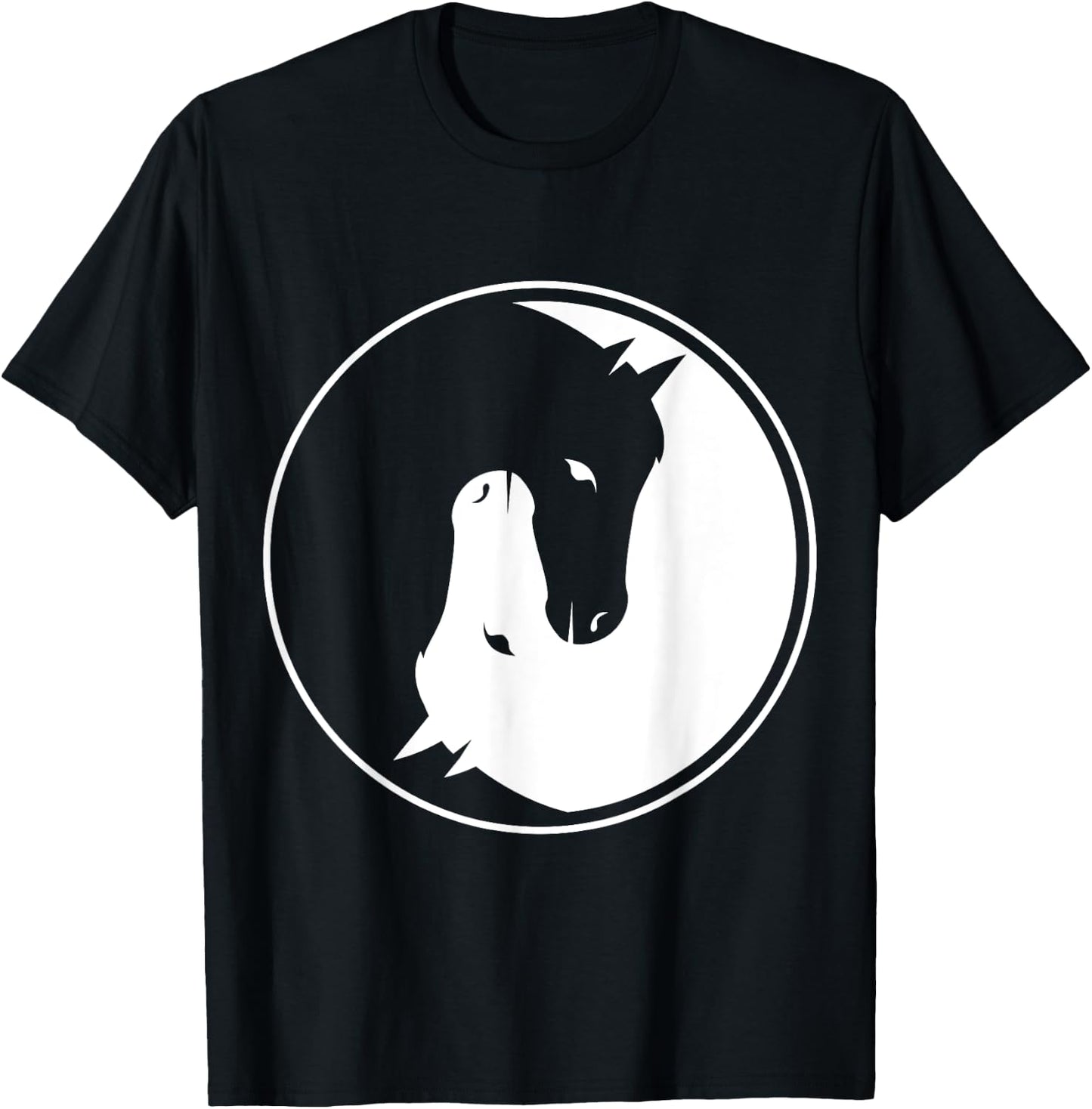 Yin and Yang Horse for every horseman and rider! T-Shirt - T-Shirt | Black