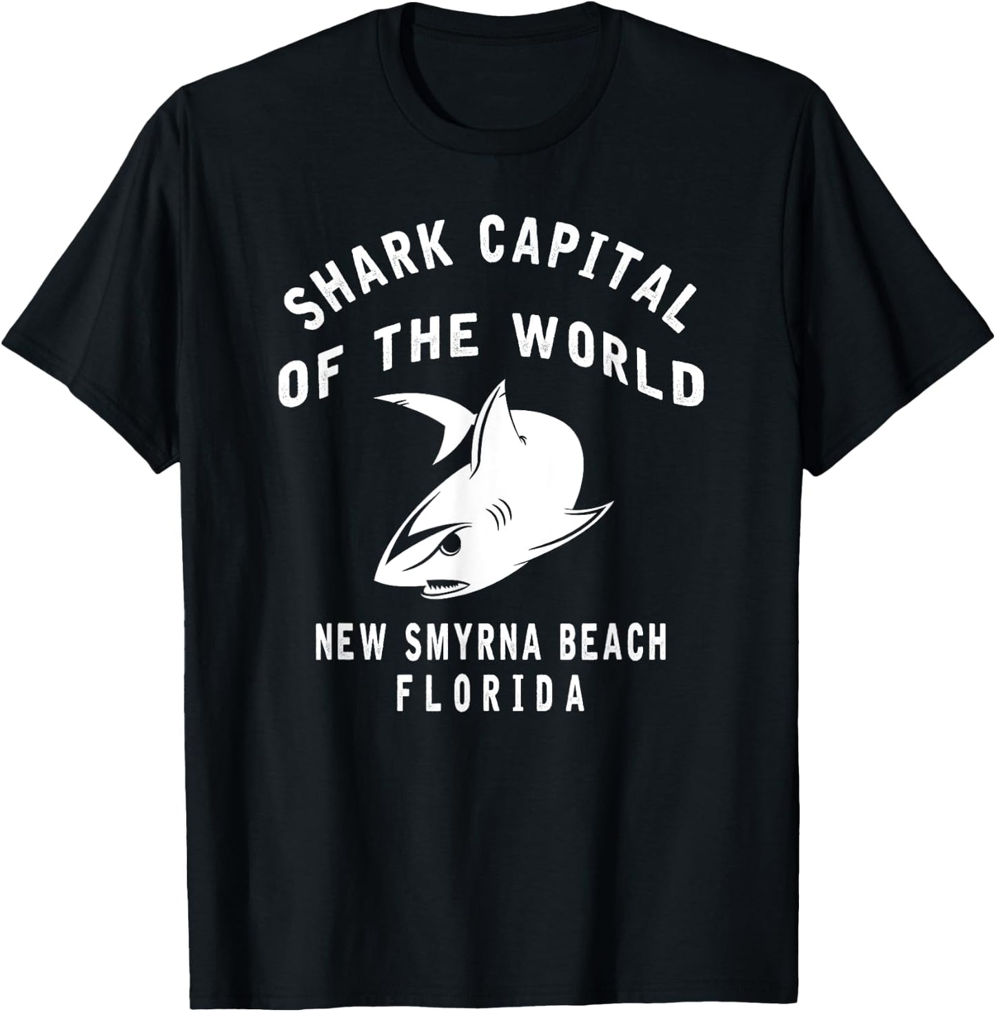 Shark Capital of The World - New Smyrna Beach FL-Funny Shark T-Shirt - T-Shirt | Black