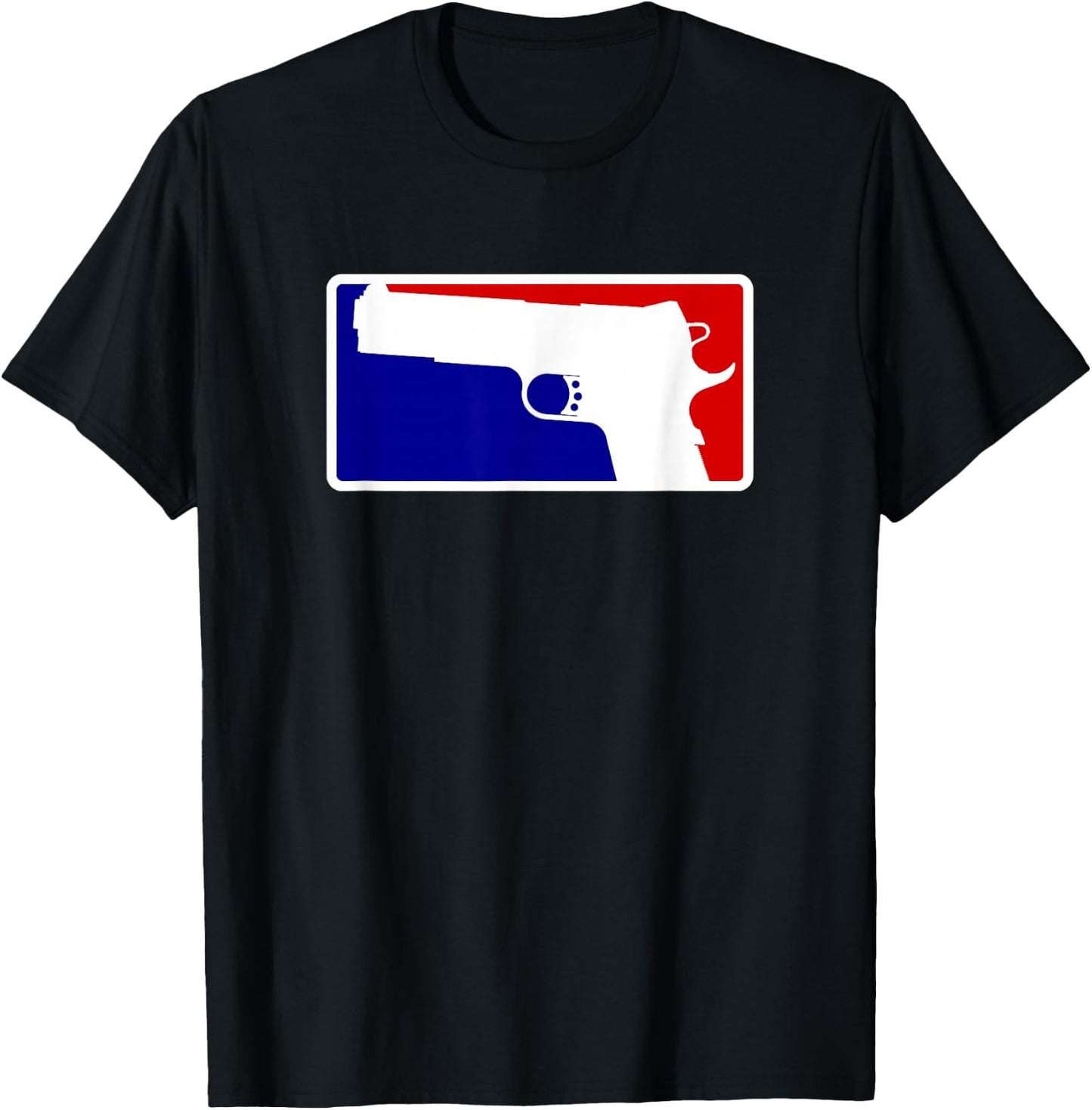 1911 Gun Shirt - Blue, White, and Red Design T-Shirt - T-Shirt | Black