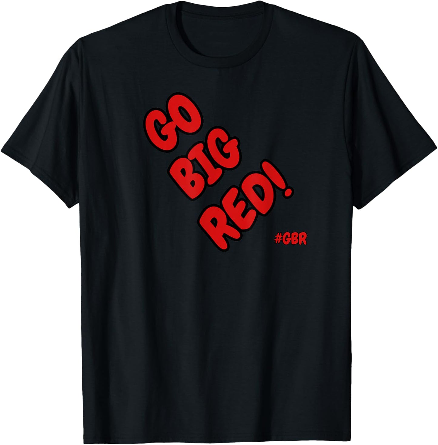 Go Big Red! #GBR Nebraska T-Shirt - T-Shirt | Black