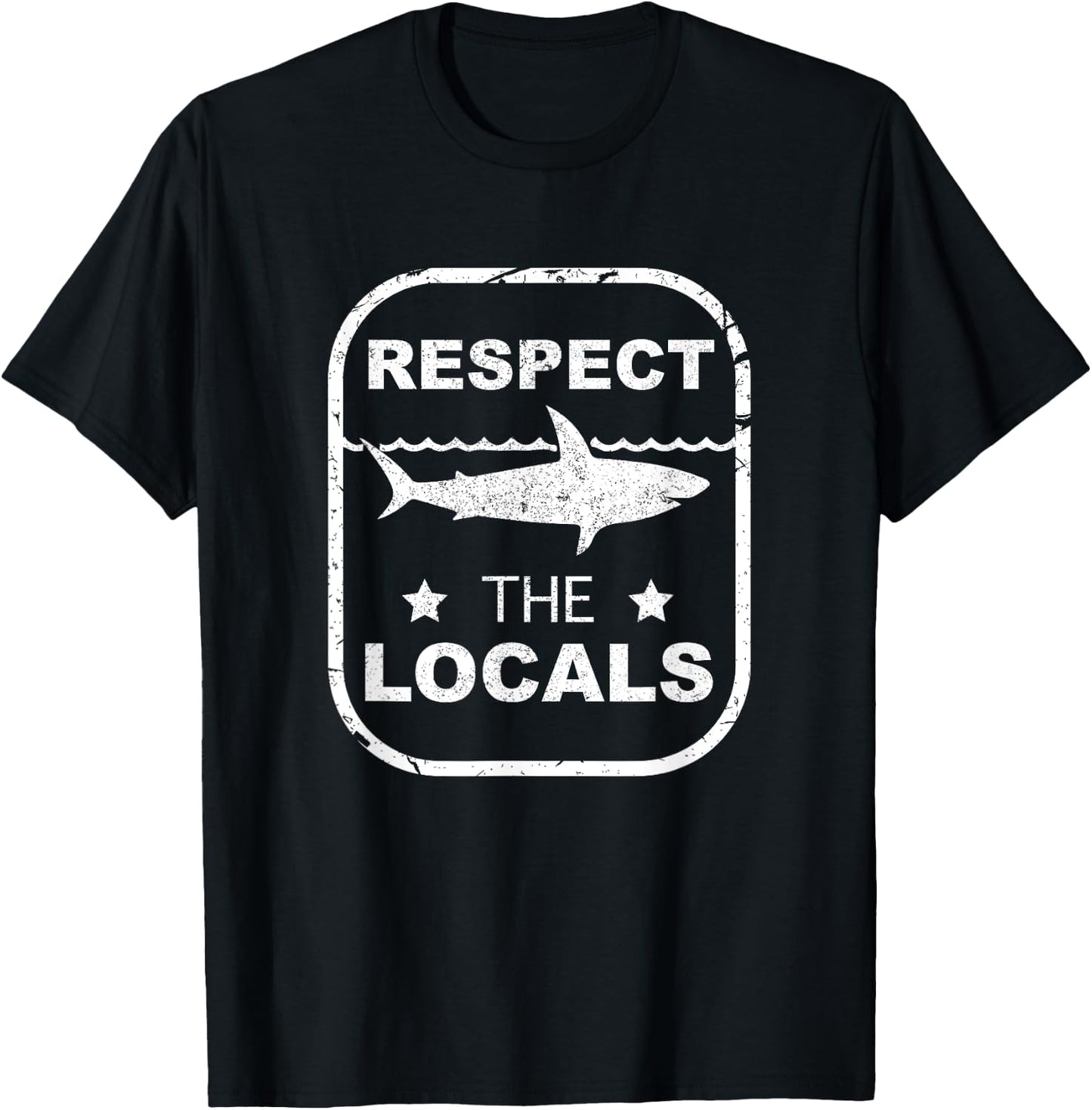 FANNY Respect The Locals design for shark LOVERS. T-Shirt - T-Shirt | Black