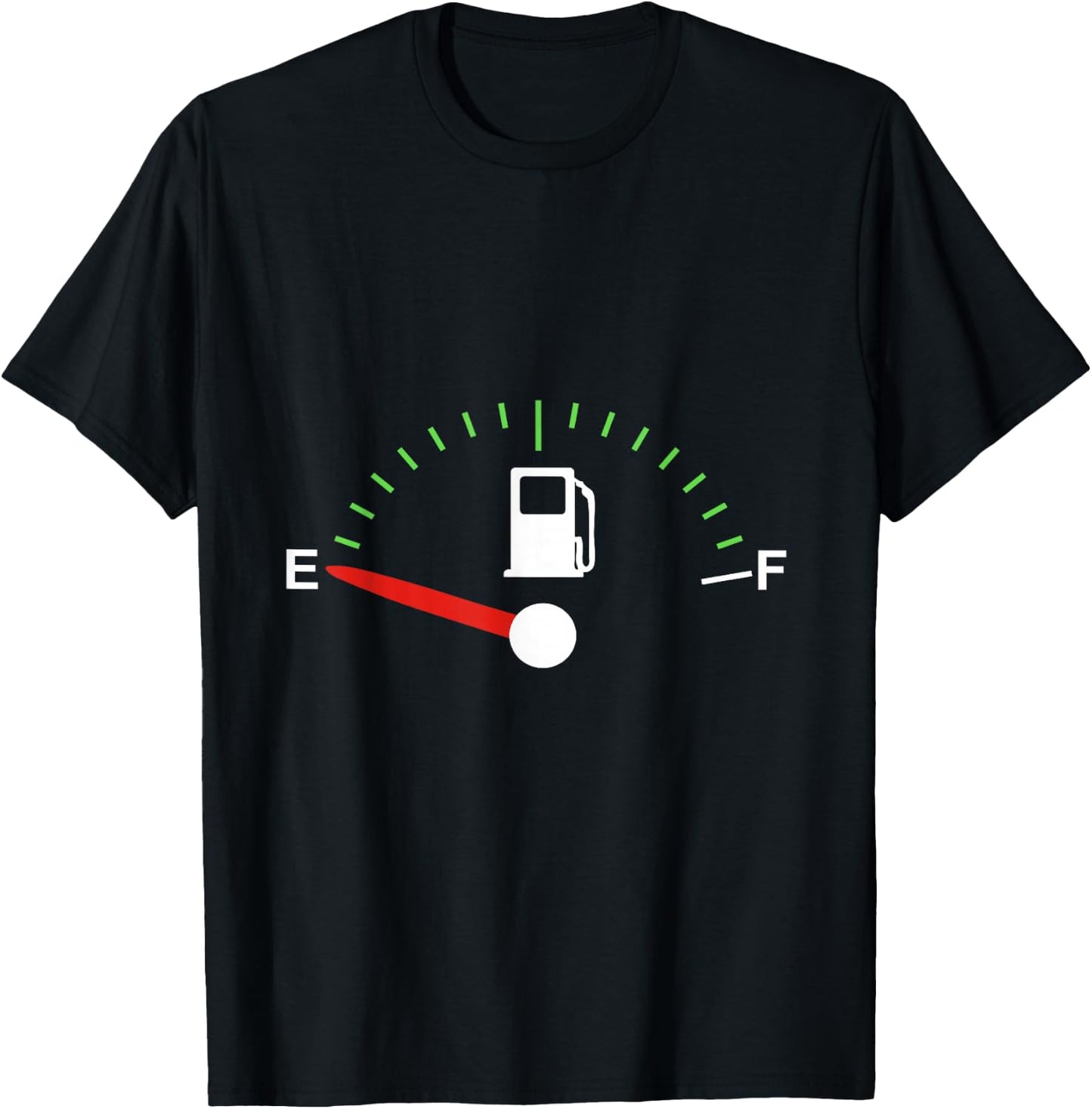 Gas Fuel Gauge Car Truck Empty Full Tank T-Shirt - T-Shirt | Black