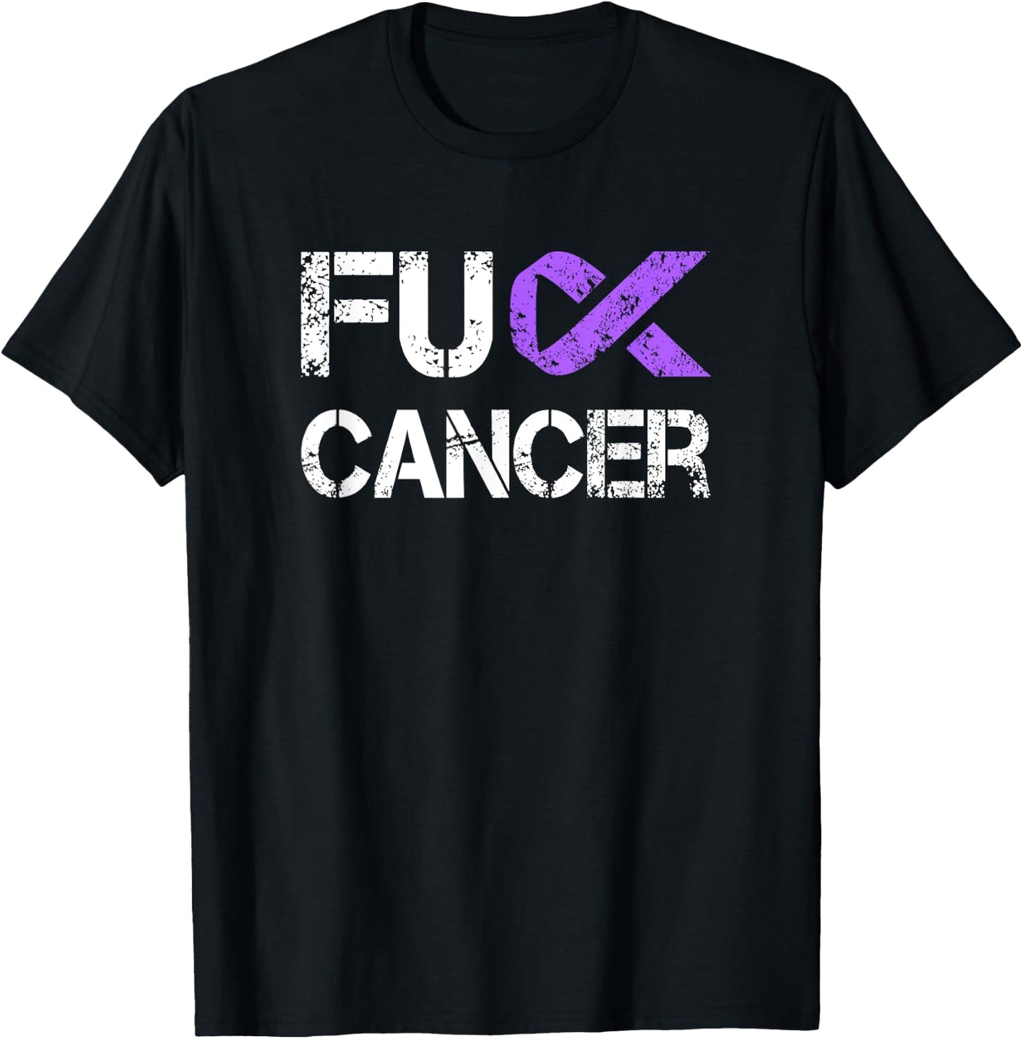 Fuck Cancer, Testicular Cancer Awareness T-Shirt - T-Shirt | Black