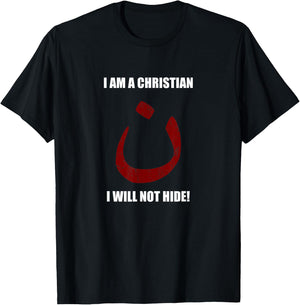Christian Nazarene Symbol, I'm Not Hiding T Shirt T-Shirt - T-Shirt | Black