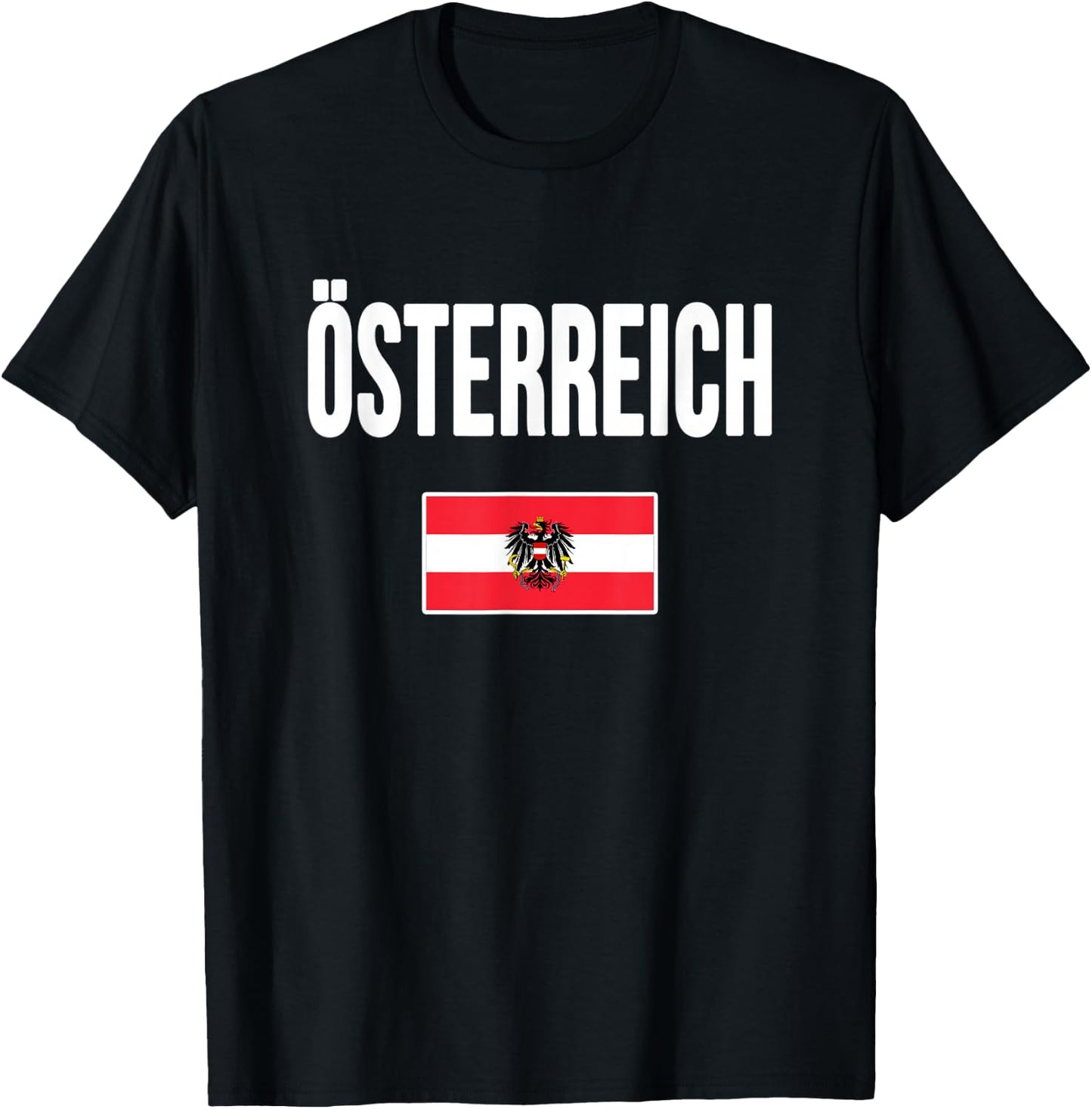 Austrian Flag Austria Gift Osterreich T-Shirt - T-Shirt | Black