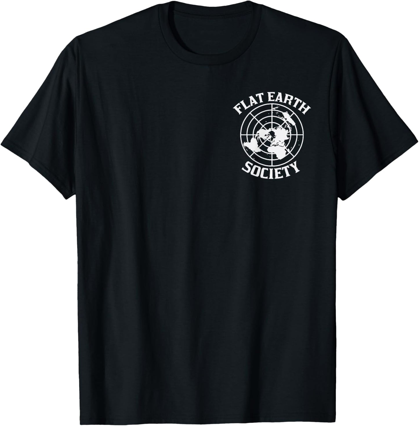 Flat Earth Society Logo Conspiracy Theory Earthers Gift T-Shirt - T-Shirt | Black