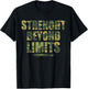 Strenght Beyond Limits Christian Men Camo Scripture Gym Work T-Shirt - T-Shirt | Black