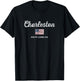 Charleston SC Vintage Sports Script Flag T-Shirt - T-Shirt | Black