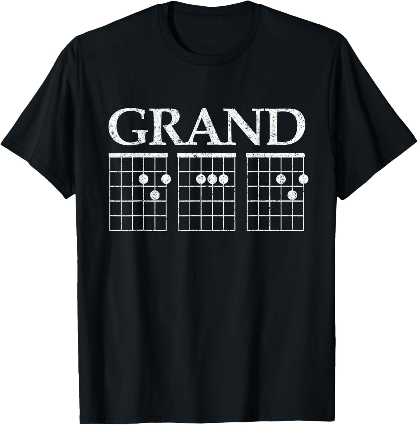 Music Guitar Chord GrandDAD Father's Day Gift Granddad T-Shirt - T-Shirt | Black