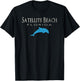 Vintage Satellite Beach FL Dolphin T Shirt Men Women Kids T-Shirt - T-Shirt | Black