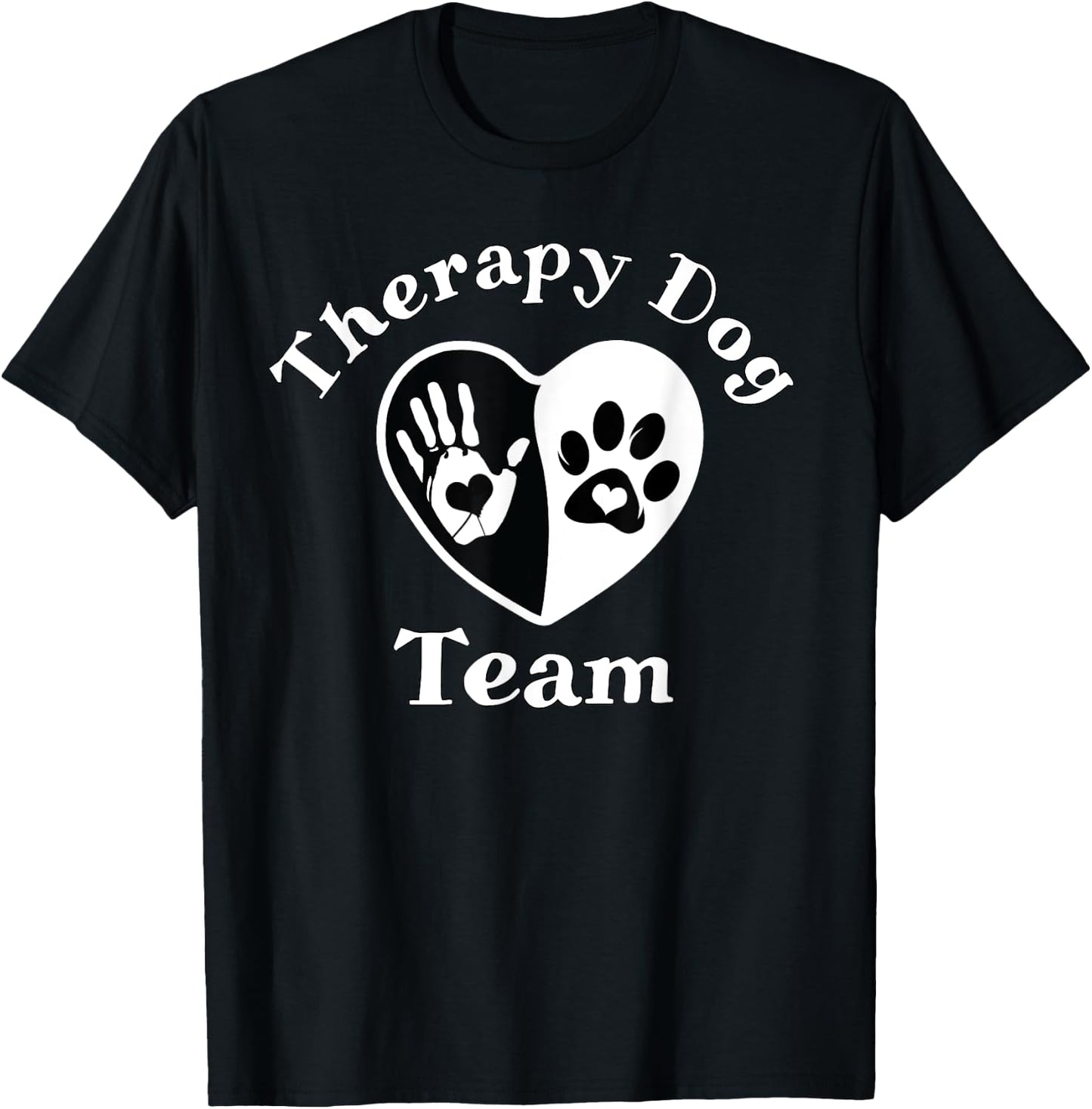 Therapy Dog Team Apparel For Animal Assisted Pet Therapy T-Shirt - T-Shirt | Black