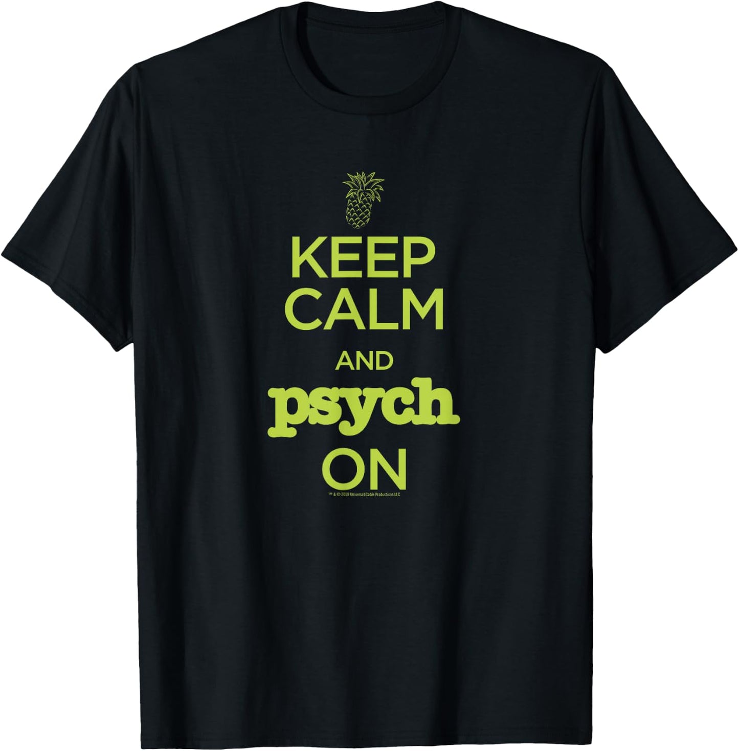 Psych Keep Calm and Psych On Standard - Official T-Shirt - T-Shirt | Black