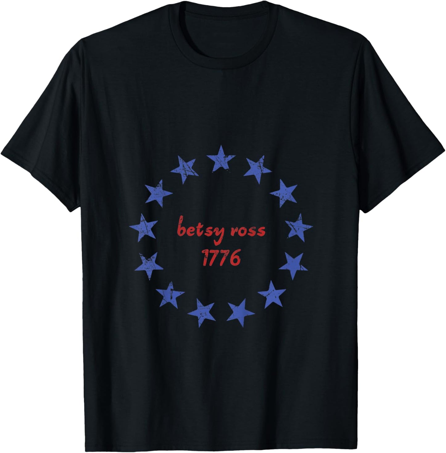 Kids Betsy Ross 1776 flag For Kids 13 colonies Patriot Costume T-Shirt - T-Shirt | Black
