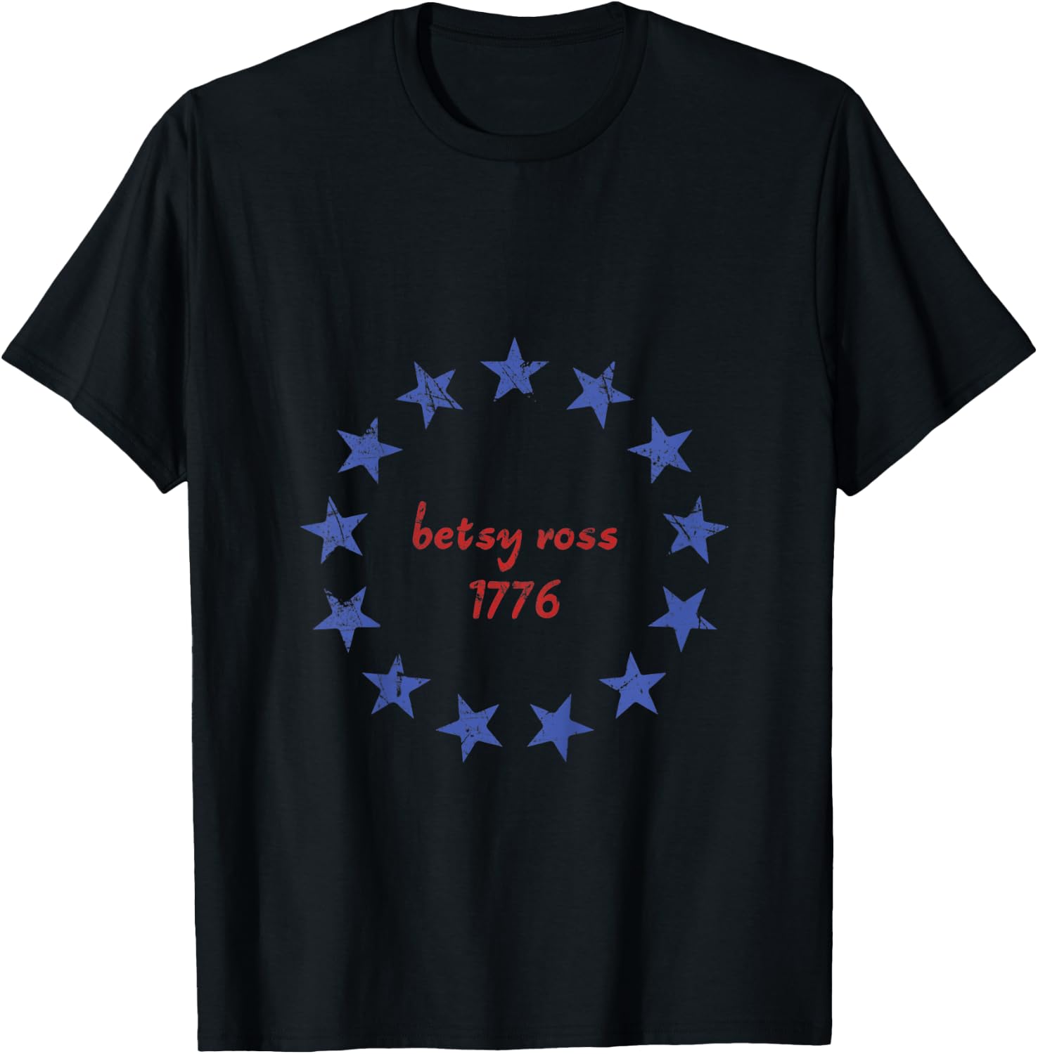 Kids Betsy Ross 1776 flag For Kids 13 colonies Patriot Costume T-Shirt - T-Shirt | Black